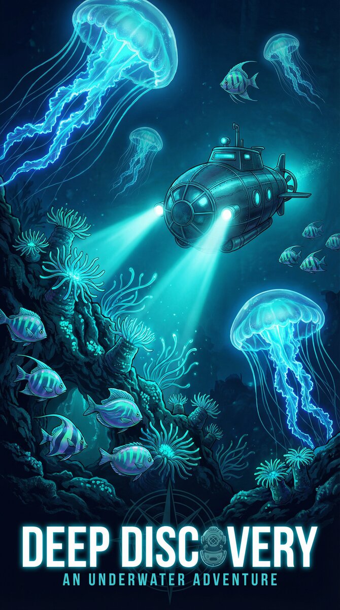 《深海探秘》动漫视频海报